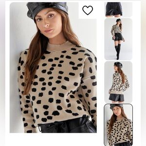 Cameron High Neck Animal Print Pullover size xl